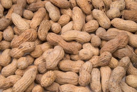 large group of peanuts in shells spread out in a pile