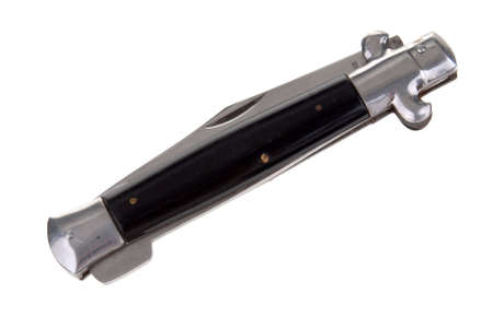 Switchblade knife closed isolated over a white background