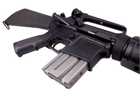 Machine gun detail of trigger and clip の写真素材