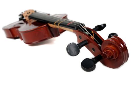 Violin isolated over a white backgroundの写真素材