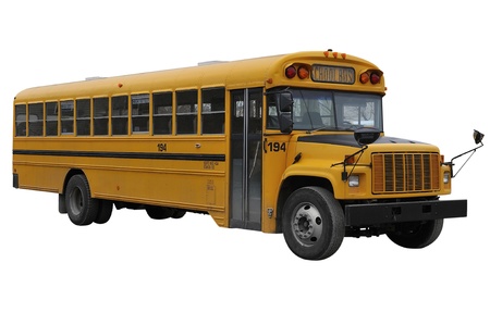 School Bus isolated over a white background の写真素材
