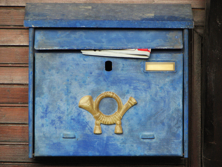 Blue mailboxの写真素材