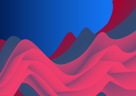 <p>Abstract Multi layers color texture 3D wave layers in gradient vector banner</p>の写真素材