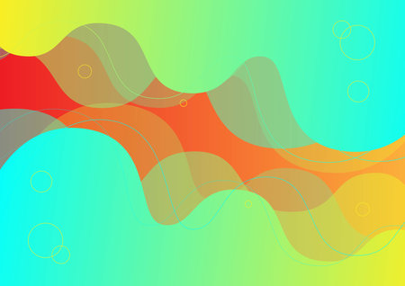 Abstract Blue yellow wave background vector illustration. abstract smooth blue yellow wave backgroundのイラスト素材