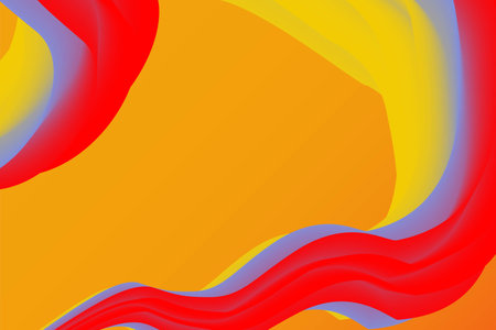 Abstract Modern colorful flow Background. Wave Liquid shape in orange color background.の写真素材