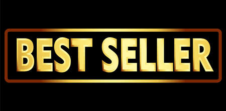 Elegant golden label of Best Seller for business purposesのイラスト素材
