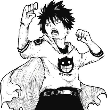 Vector illustration of a hero, an original character with manga styleのイラスト素材