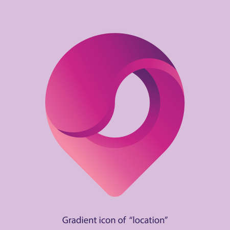 Simple and smooth design of location icon. suitable for business need, presentation, poster, etcのイラスト素材