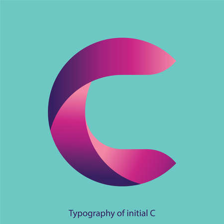 Typography of initial b. vector illustration with blue gradient color. suitable for business , initial, etcのイラスト素材