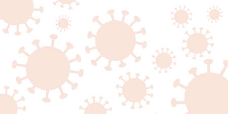 Light orange Medical background with Corona Virus cell and copy space area, Covid19 infection disease. Coronavirus vector template. Suitable for background, banner, poster, web, etcのイラスト素材