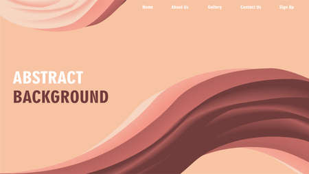 Abstract wavy background, pink and orange waved object with copy space area. Suitable for brochure, website, flyer designのイラスト素材