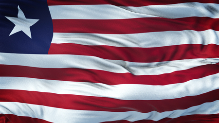 LIBERIA Realistic Waving Flag Backgroundの写真素材
