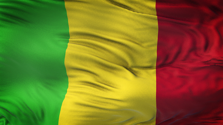 MALI Realistic Waving Flag Backgroundの写真素材