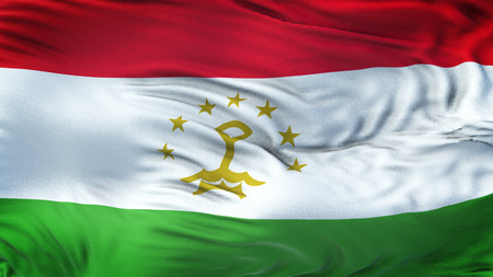 TAJIKISTAN Realistic Waving Flag Backgroundの写真素材
