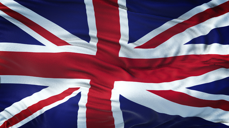 UK Realistic Waving Flag Backgroundの写真素材
