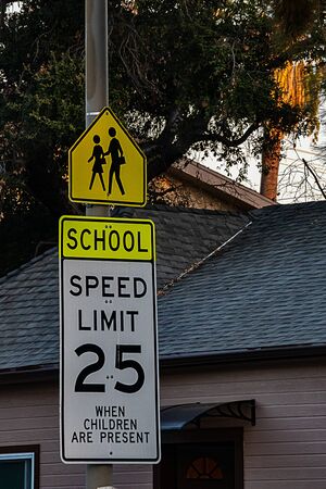 school zone speed limit when cildren are present