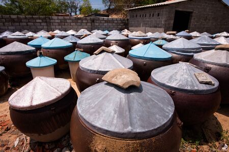 Tradition fish sauce in Phan Thiet, Vietnamの写真素材