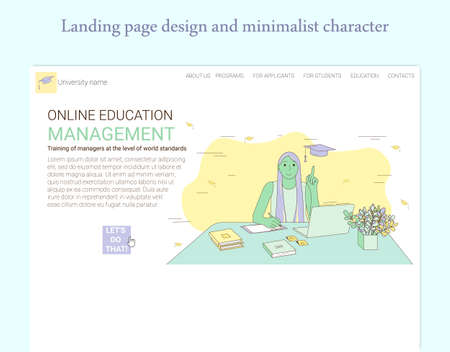 Online learning loading page designのイラスト素材
