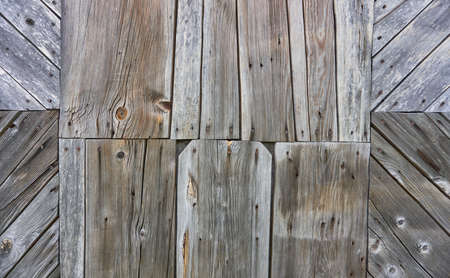 Wooden light gray natural retro shabby wall, table or floor boards textured banner background.Old aged vintage wooden wall grunge photo layout wallpaper design for decoration. barnの写真素材