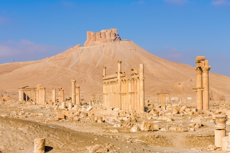 Ancient Roman time city in Palmyra, Syria の写真素材