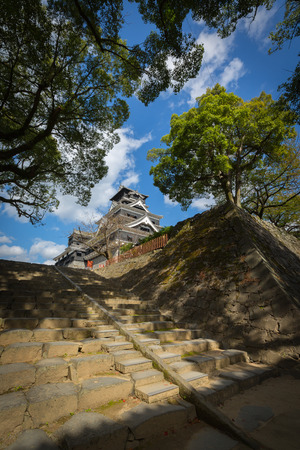 A traditional Japanese castle - Kumamoto castle.のeditorial素材