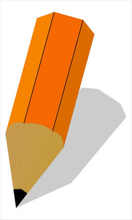 Short pencil over whiteのイラスト素材