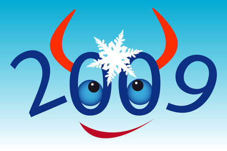 New Year's and Christmass collection of illustrationsのイラスト素材