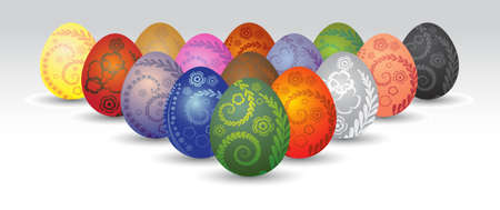 Wonderful ornamental eggs for Easter. のイラスト素材