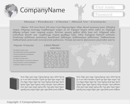 Collection of templates of website (Party #2).のイラスト素材