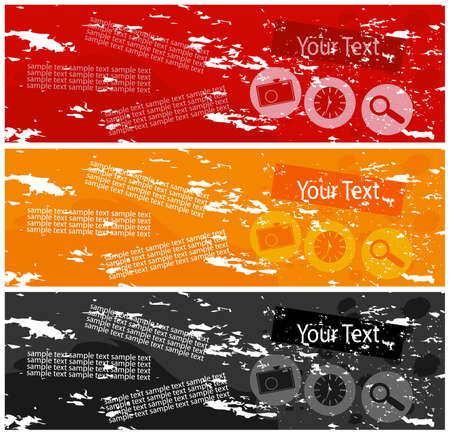 Collections of the coloured banners (Part 3). To see similar, please visit my gallery.のイラスト素材