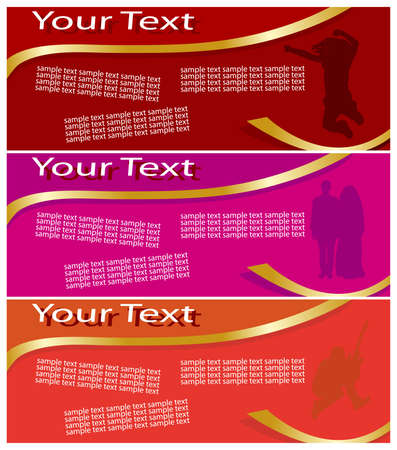 Collections of the coloured bannersのイラスト素材