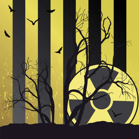 Collection of vector illustrations of radiationのイラスト素材