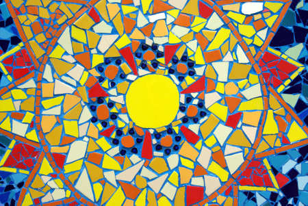 Decorative mosaic in the south of France.の写真素材