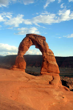 Delicate arch in Utah in the evening (America).