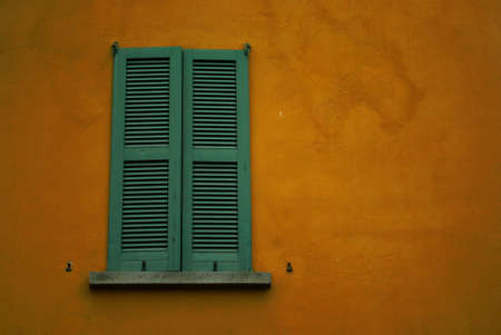 Detail view of some shutters on a mediterranean house.