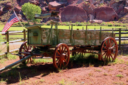 View of a typical american working cart.の写真素材
