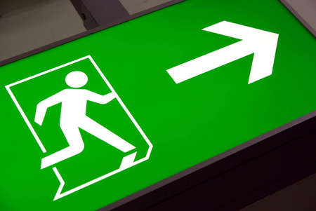 Emergency exit signの写真素材