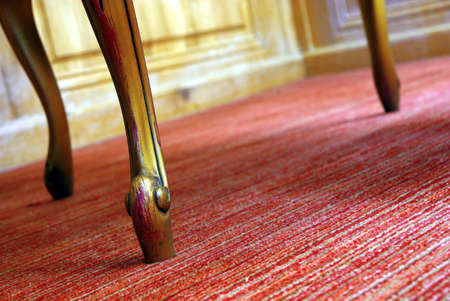 Image of the foot of an antique chair.の写真素材