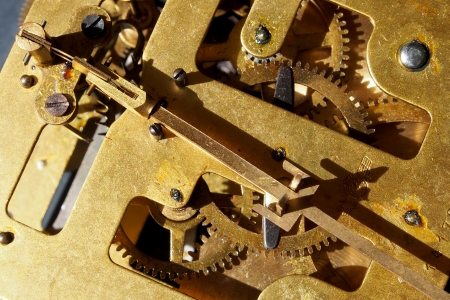 The mechanism of an old watch