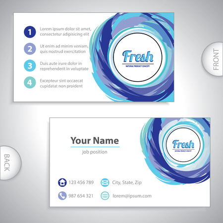Universal fresh blue whirlpool business card のイラスト素材