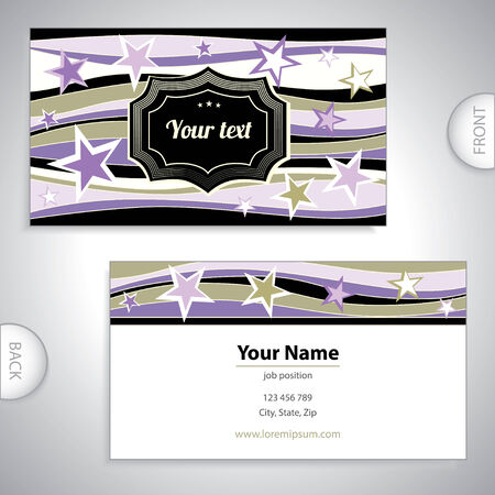 Universal business card with stars のイラスト素材