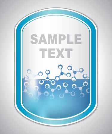 Abstract light blue medical laboratory labelのイラスト素材