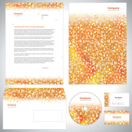 Universal orange-white corporate identity template.のイラスト素材