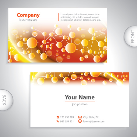 Universal gold elements business cardのイラスト素材