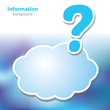 information boards - Question mark - symbol cloud - blank backgroundのイラスト素材