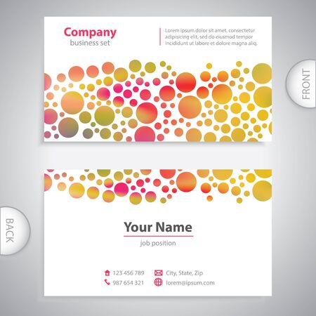 business card - Abstract circular pattern - company presentationsのイラスト素材
