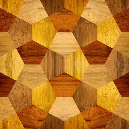 abstract decorative tiles - seamless background - wood textureの写真素材