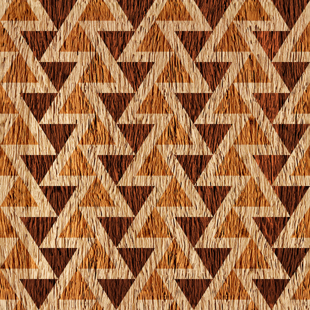 Abstract triangle pattern - different colors - wooden backgroundの写真素材