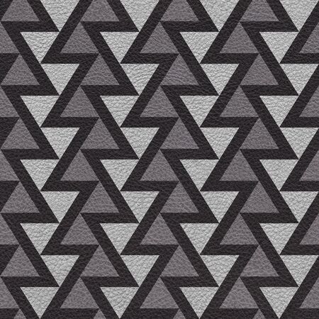 Abstract triangle pattern - seamless background - leather textureの写真素材