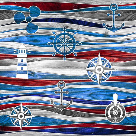 shipping decoration wallpaperの写真素材